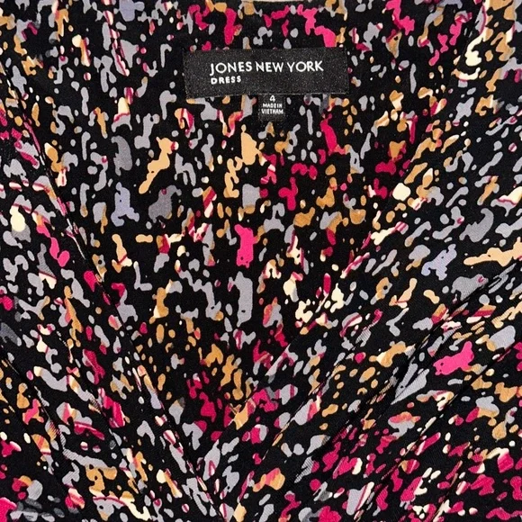 Jones New York Multi Color Print Stretchy Flowy - Picture 5 of 9